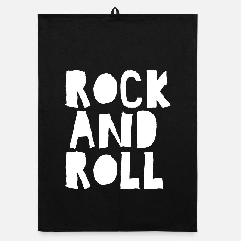 Rock'n'Roll Bold Typografie Organic Geschirrtuch