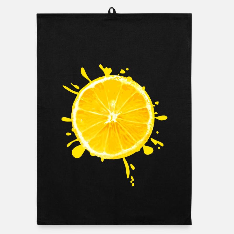 Citrus Splash Yellow Organic dish towel