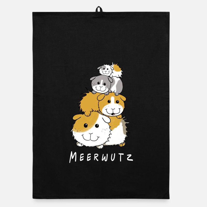 Joyeux cochon d'Inde I Meersau Gift I Fun Torchon bio
