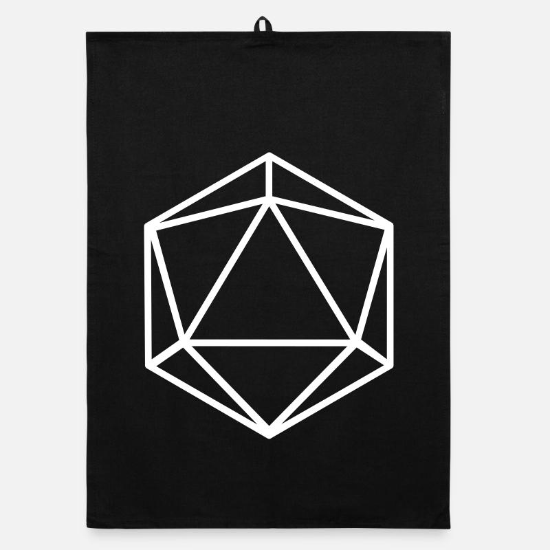 D20 D20 Dice Abstract Organic dish towel