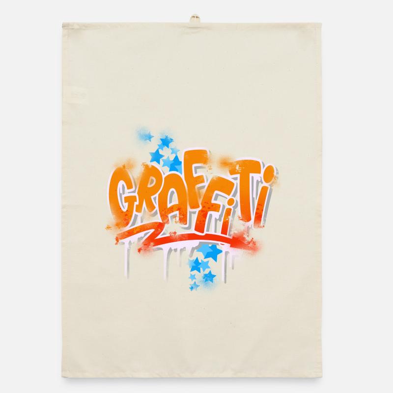 Graffiti Organic Geschirrtuch
