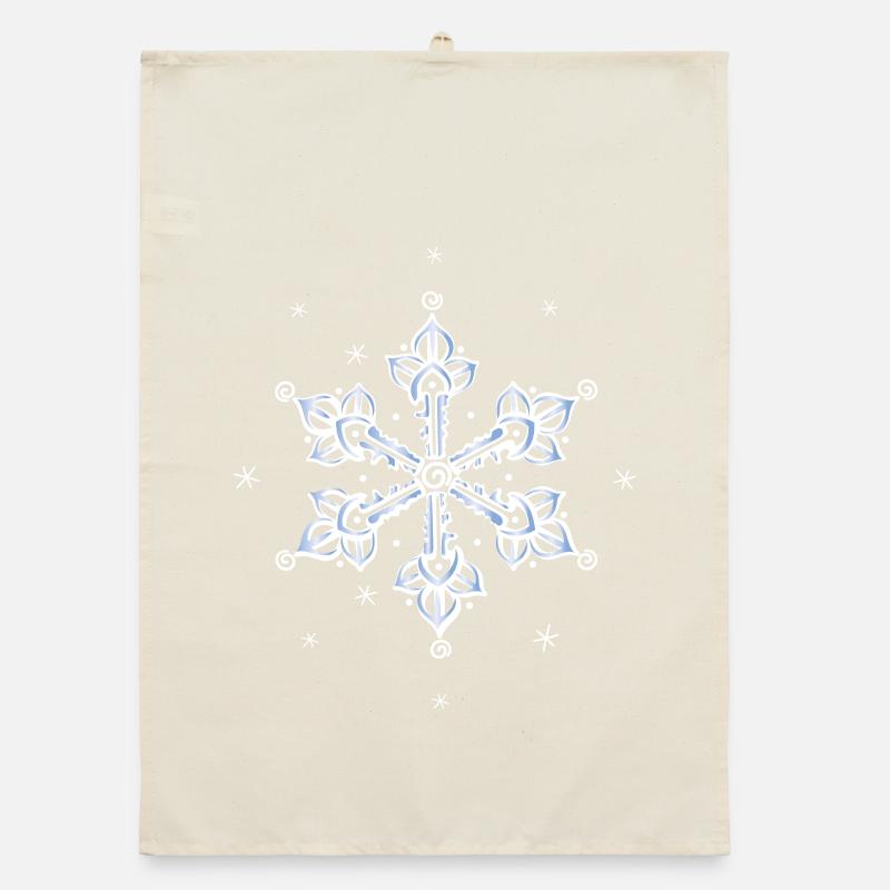 Snowflake Snow Organic dish towel