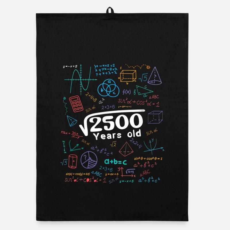 2500 Years of Math Doodles Organic dish towel