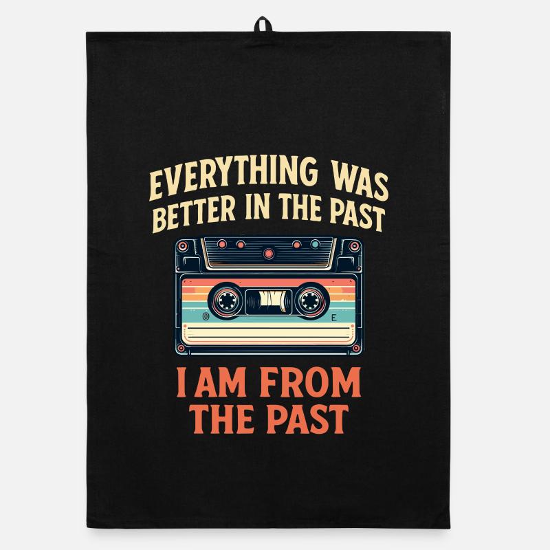 Everything was better in the old days cassette Organic dish towel