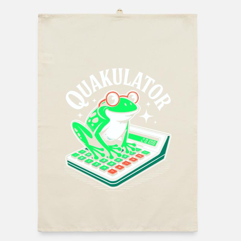 Drôle de dicton Math Frog Calculator Torchon bio