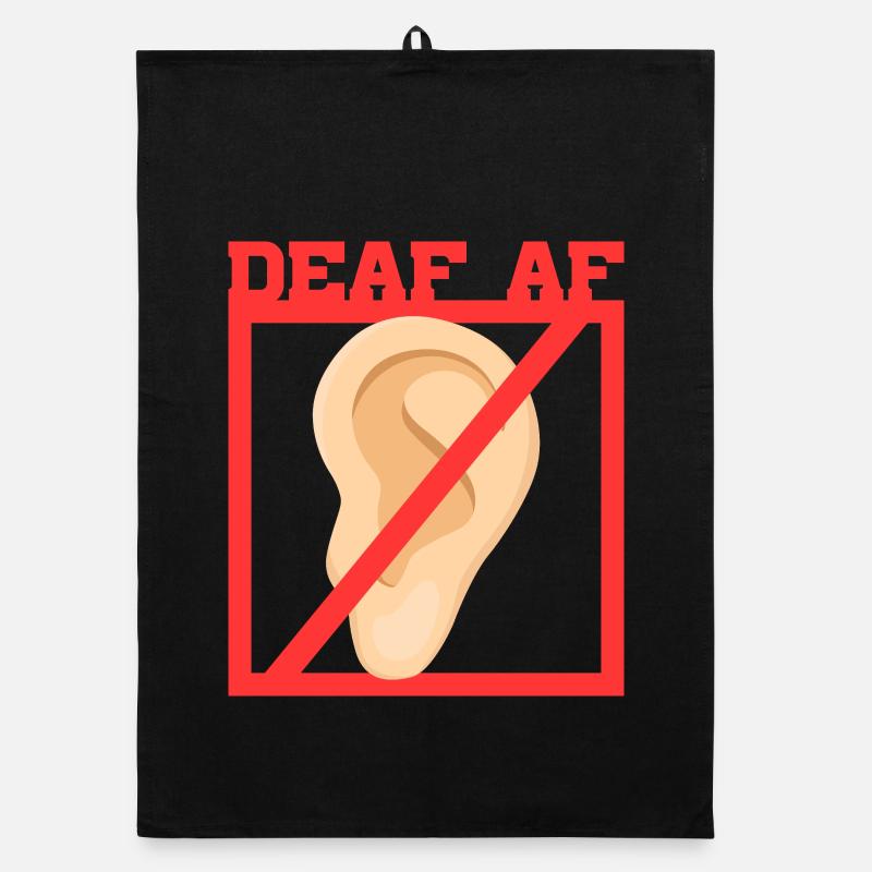 Sourd, sourd, malentendant Torchon bio