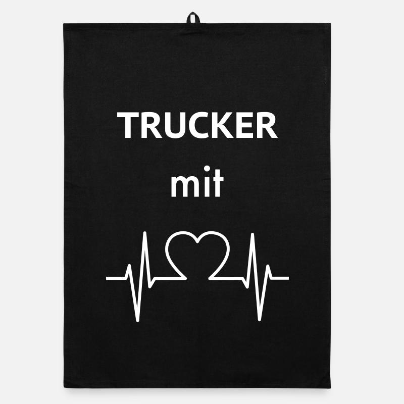 Trucker with heart Organic dish towel