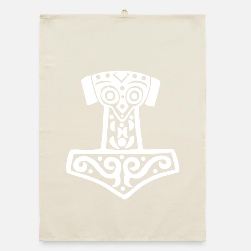 Marteau de Thor (blanc) Torchon bio