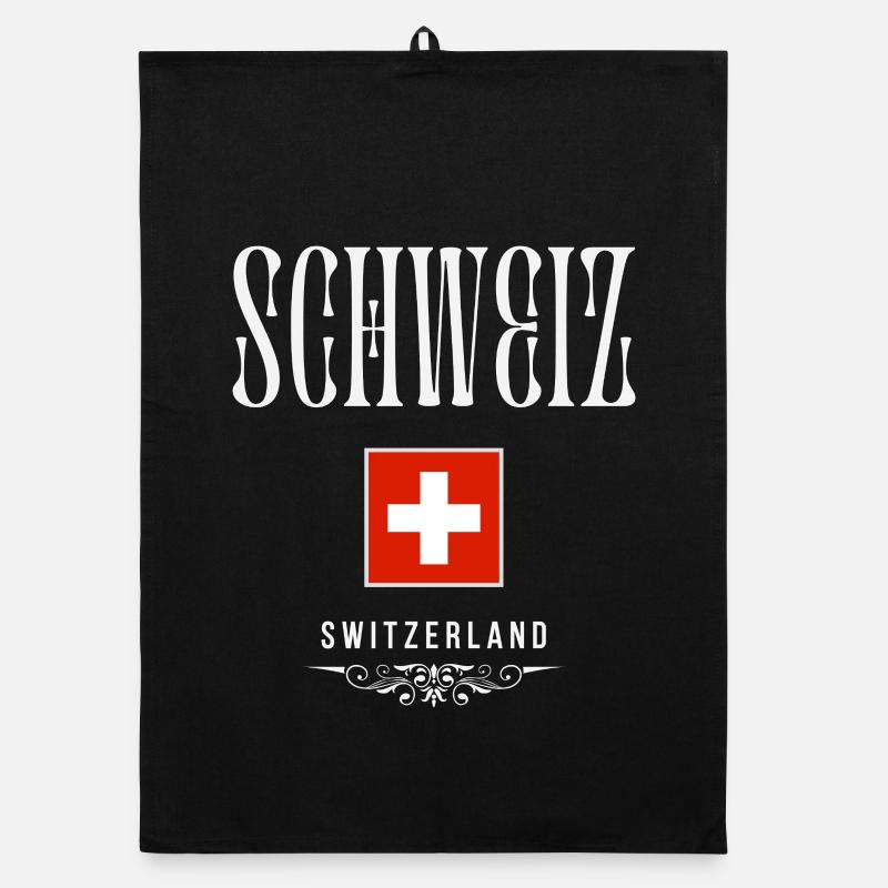 Schweizer Flagge, made in Switzerland Organic Geschirrtuch