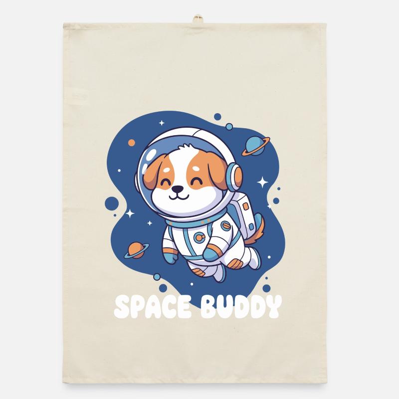 Chien astronaute compagnon de l’espace Torchon bio