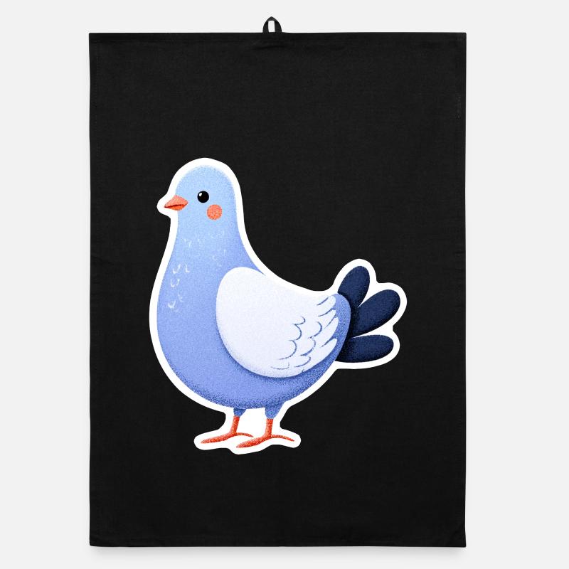 Blue Dove Sticker Illustration Organic dish towel