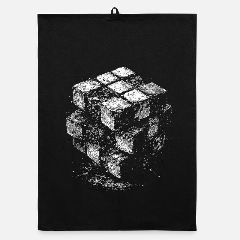 Géométrie du cube de briques Torchon bio
