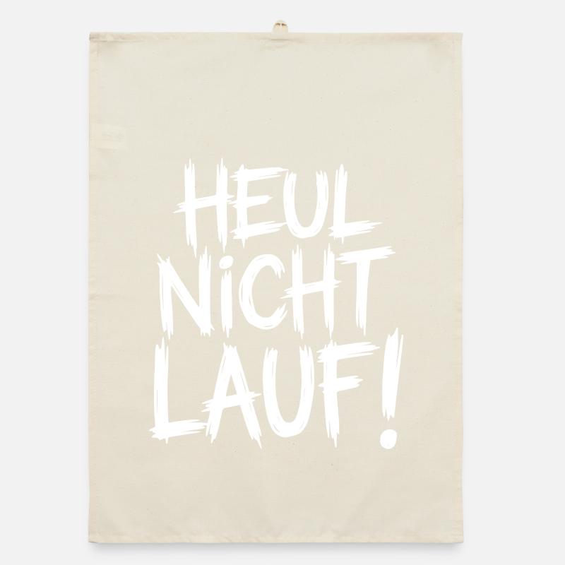 Don't cry Run! Organic dish towel