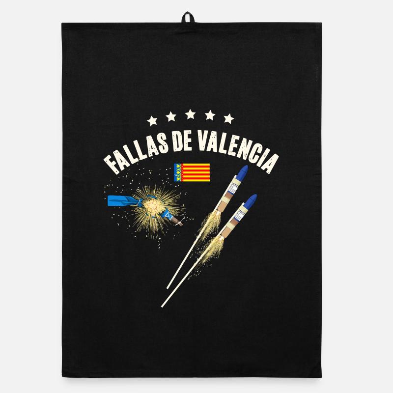 Fallas De Valencia Feuerwerk Organic Geschirrtuch