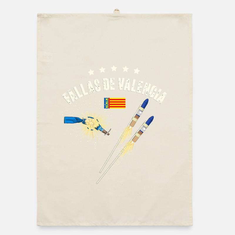 Fallas De Valencia Fireworks Organic dish towel