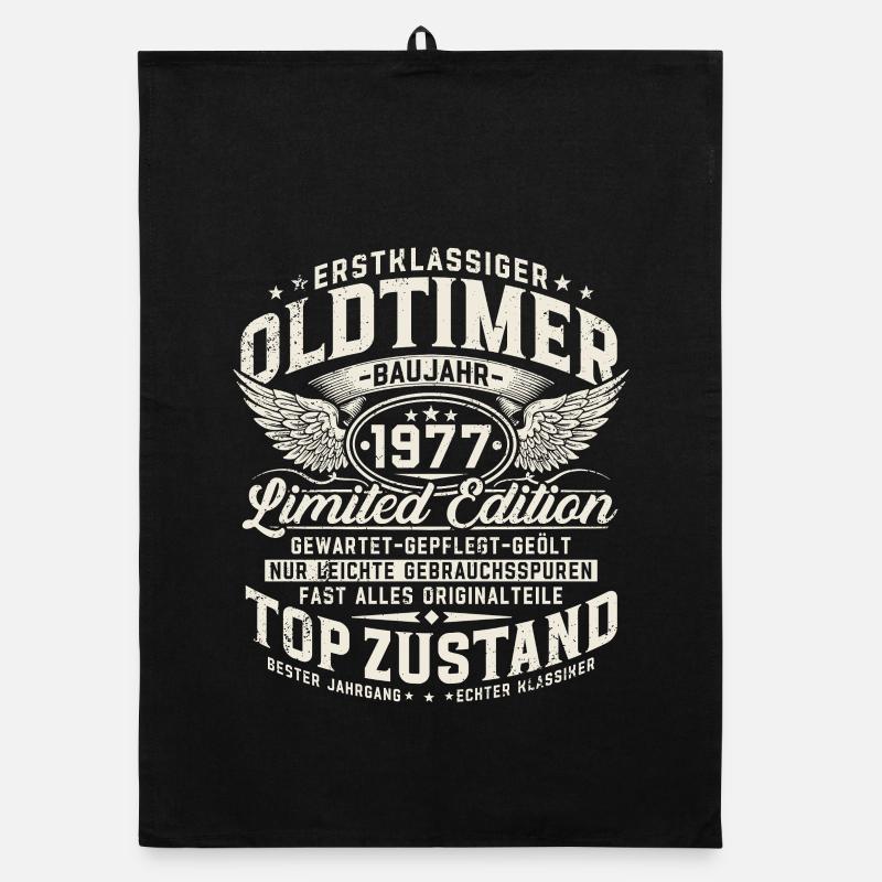 1977 Oldtimer Jahrgang Geburtstag Geschenk  Organic Geschirrtuch