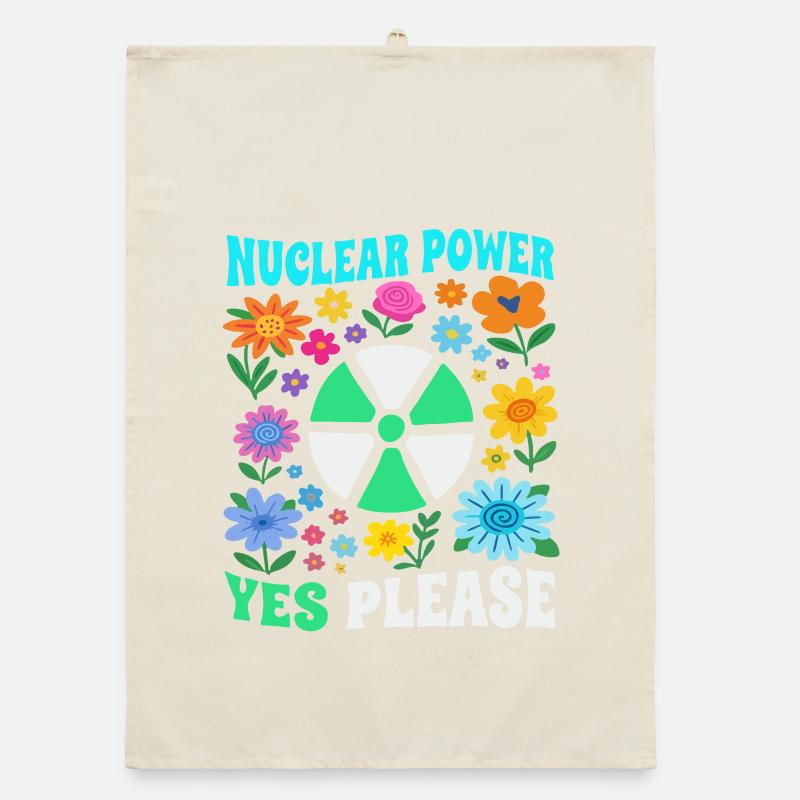 Atomkraft ja bitte mit Blumen Torchon bio