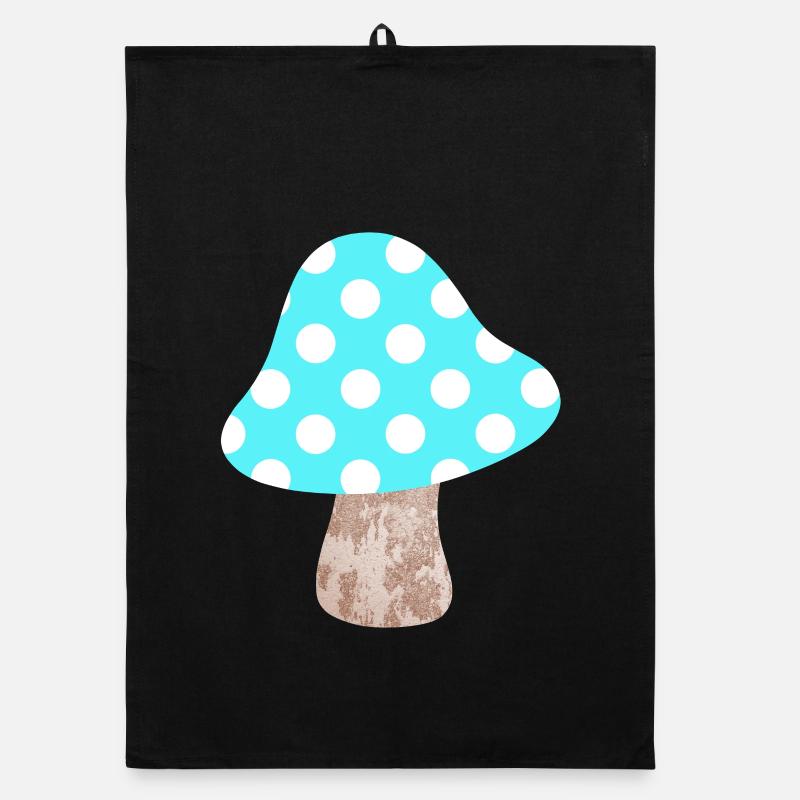 Champignons bleu clair points Points Pépinière Lucky Woodland Torchon bio