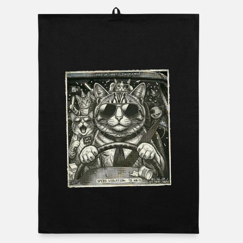 Cat flashed Organic dish towel