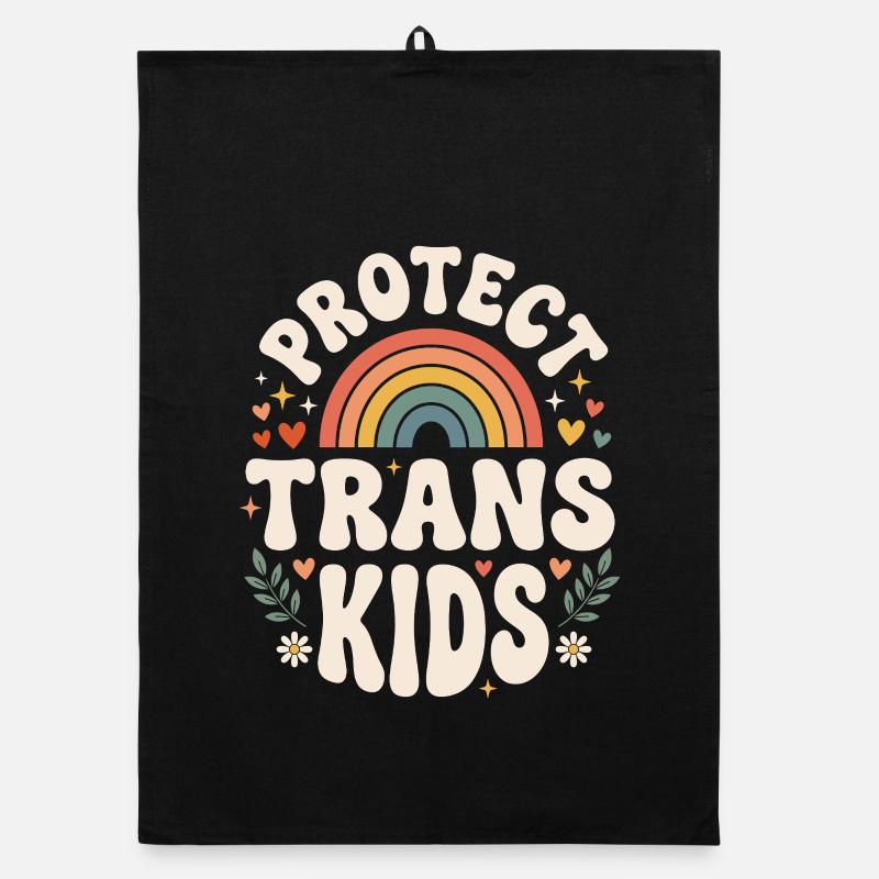 LGBTQ Pride Month - Protect Trans Kids Organic dish towel