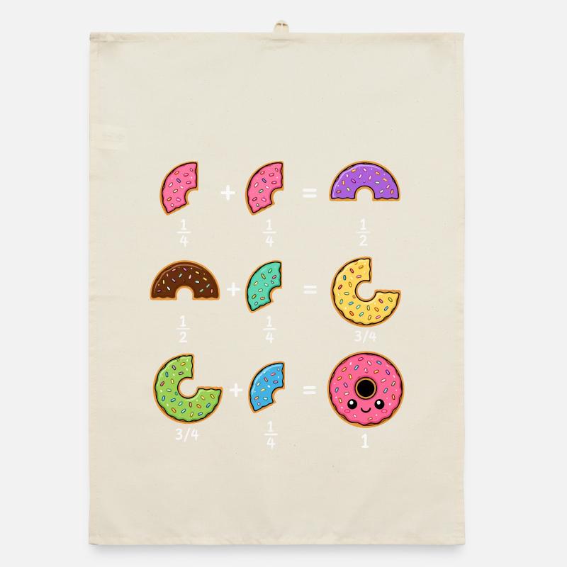 Donut Fractions Math Learning with Humor Organic dish towel