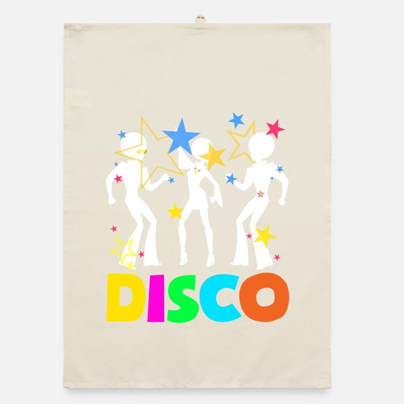 Retro Back to the 80s Vintage Design Organic Geschirrtuch