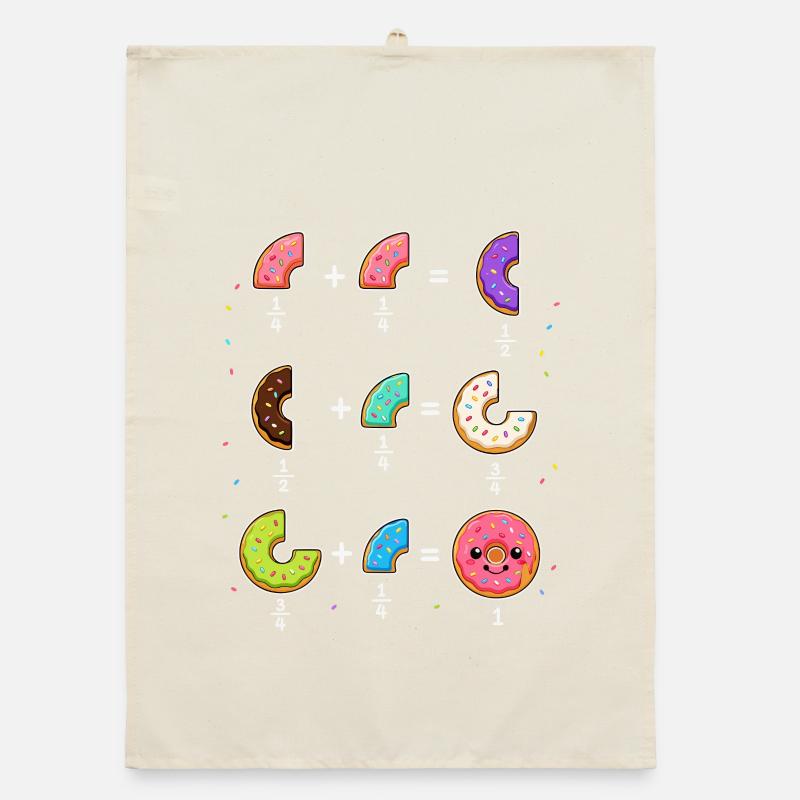 Donut Fractions Math Learning with Humor Organic dish towel