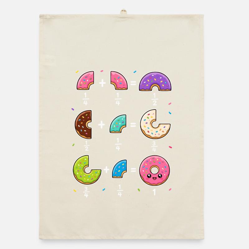 Donut Fractions Math Learning with Humor Organic dish towel