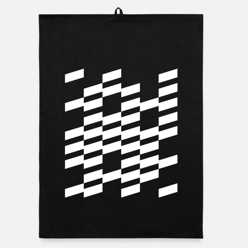 Diagonal Plaid Geometric design Organic dish towel