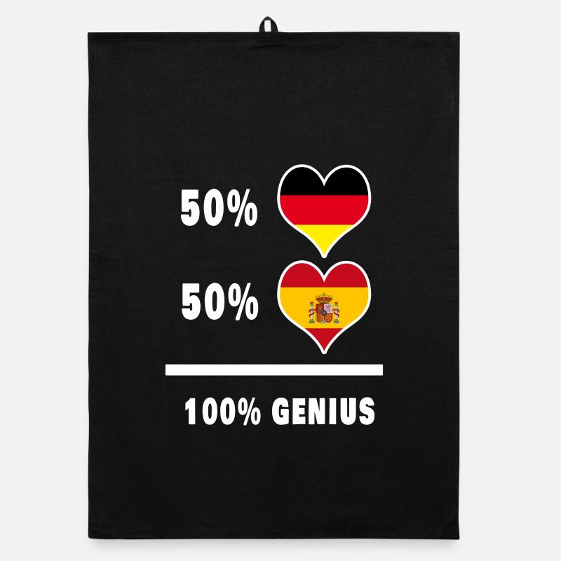 Deutschland und Spanien Genial / Geschenk Organic Geschirrtuch