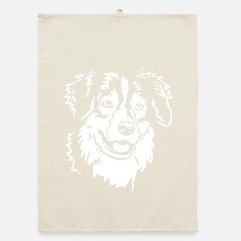 Tête de Shepherd australien « Black Edition » Torchon bio