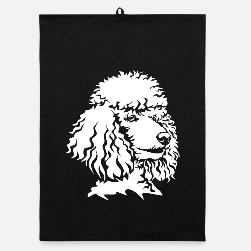 Tête de caniche « Black Edition » Torchon bio