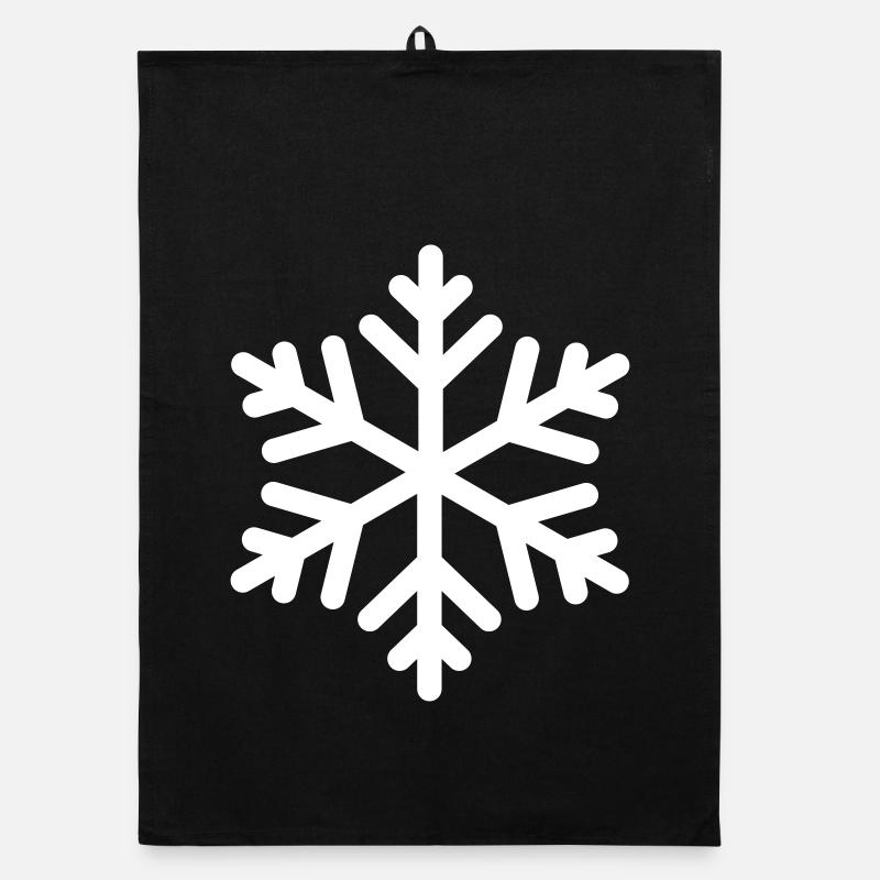 Snowflake Winter Symbol Organic dish towel