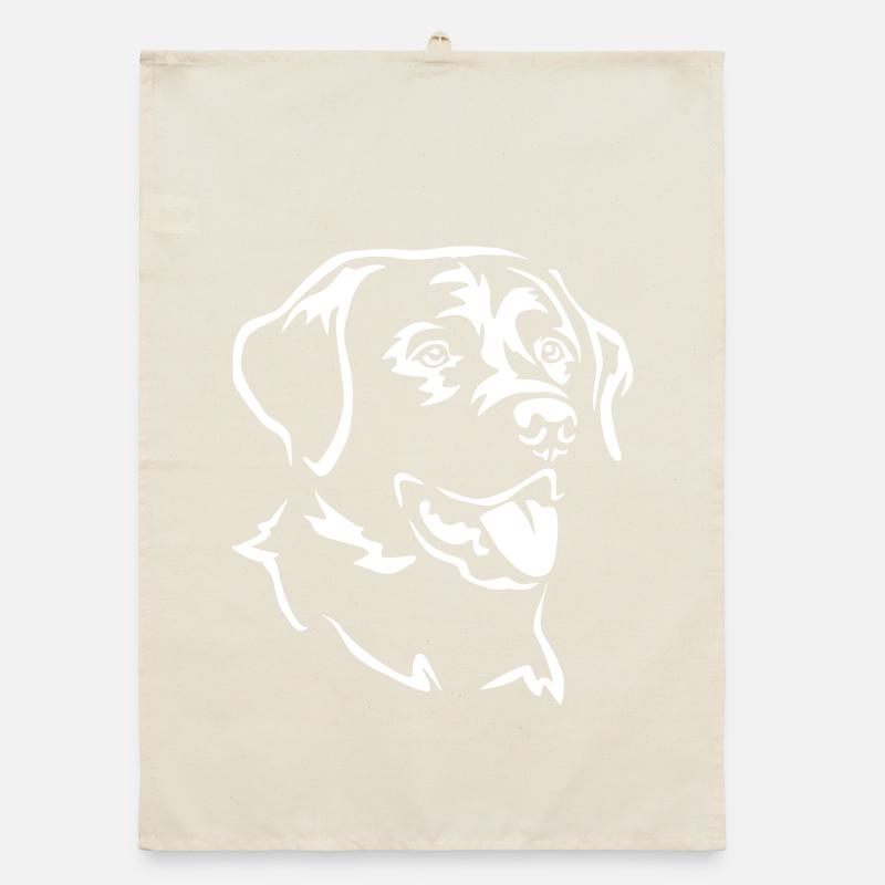 Labrador Kopf "Black Edition" Organic Geschirrtuch