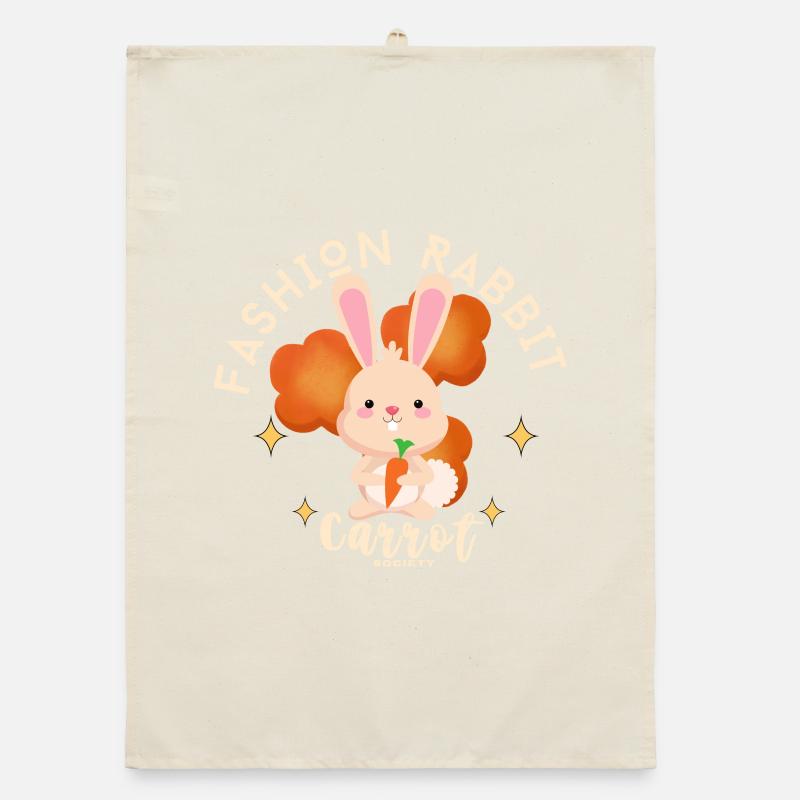 Rabbit Carrot Mode Organic dish towel