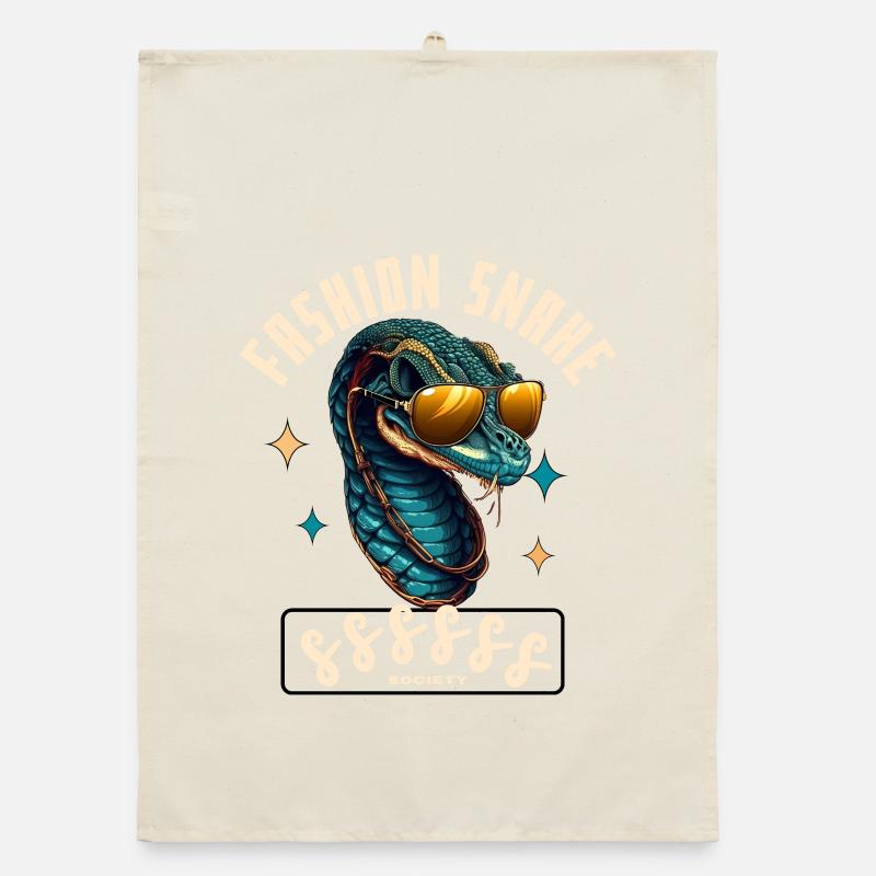 Serpent Glam Couture Organic dish towel