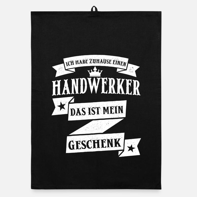 Lustiger Handwerker Handwerk Beruf Spruch Organic Geschirrtuch