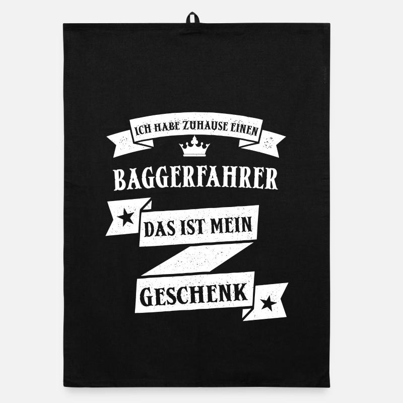 Lustiger Baggerfahrer Bagger Beruf Spruch Organic Geschirrtuch