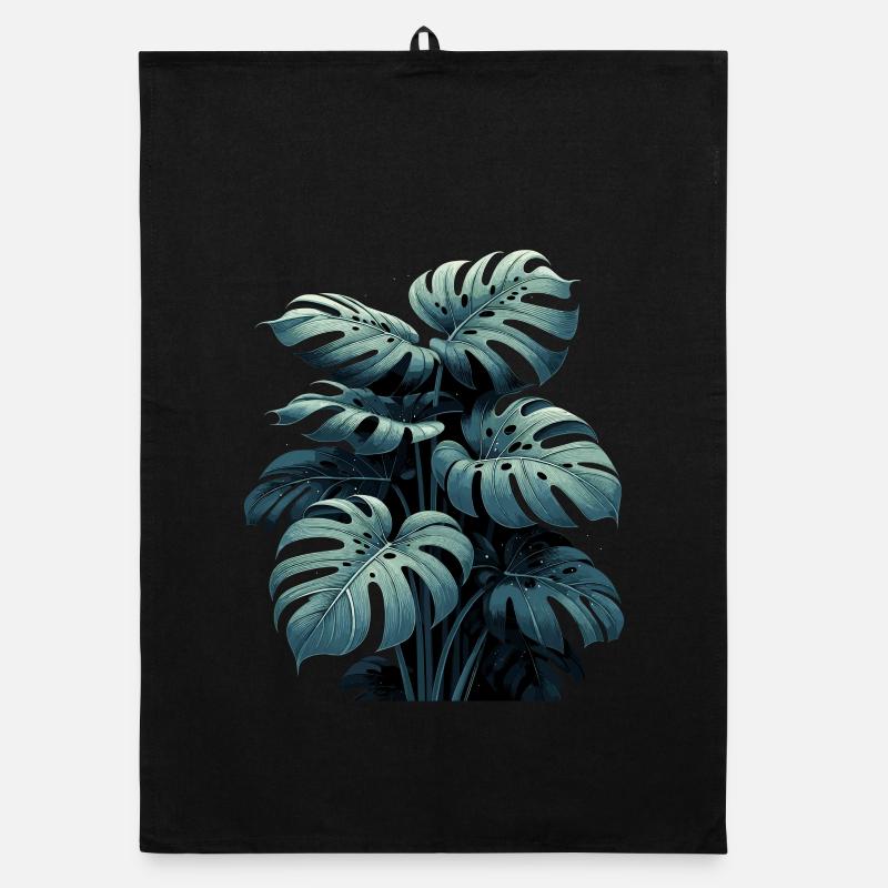 Monstera deliciosa rainforest gift Organic dish towel