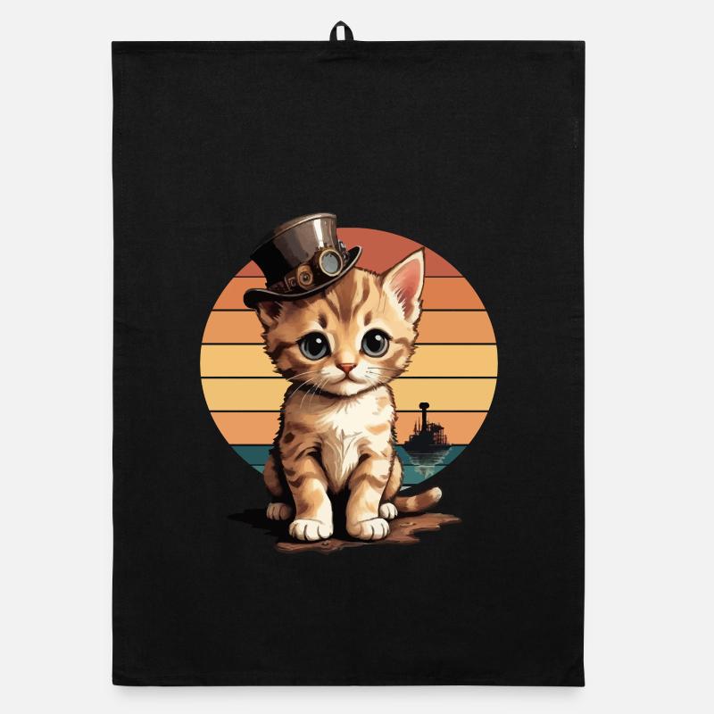 Chat steampunk Torchon bio