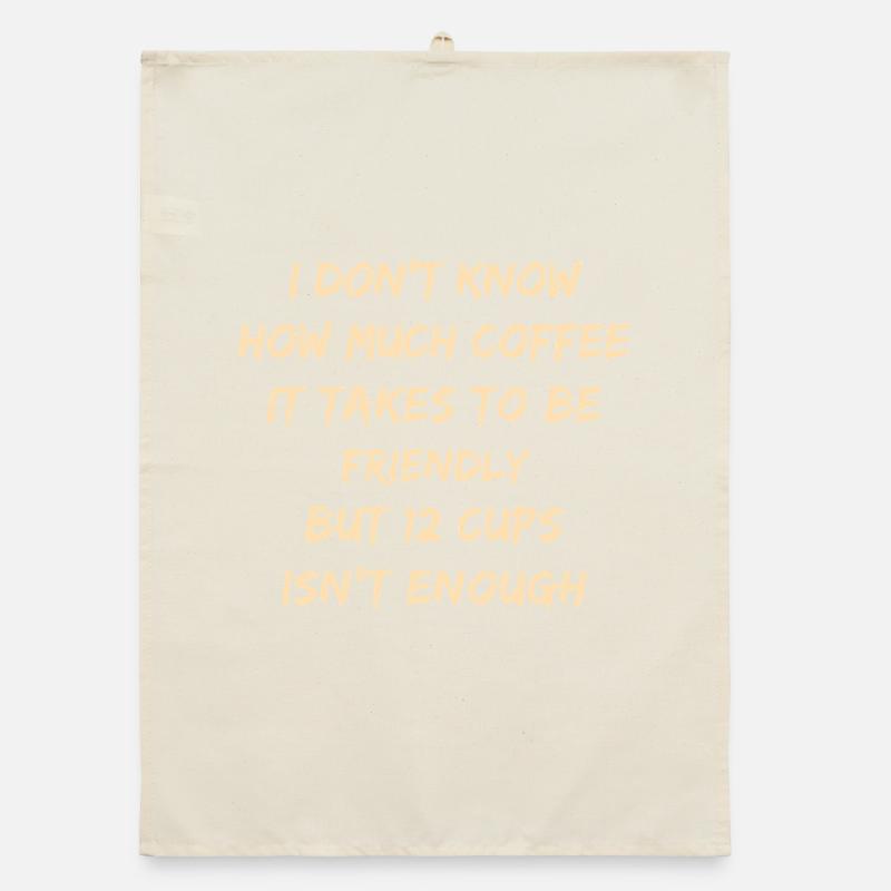Caffeinated Kindness Quote Tee Organic dish towel