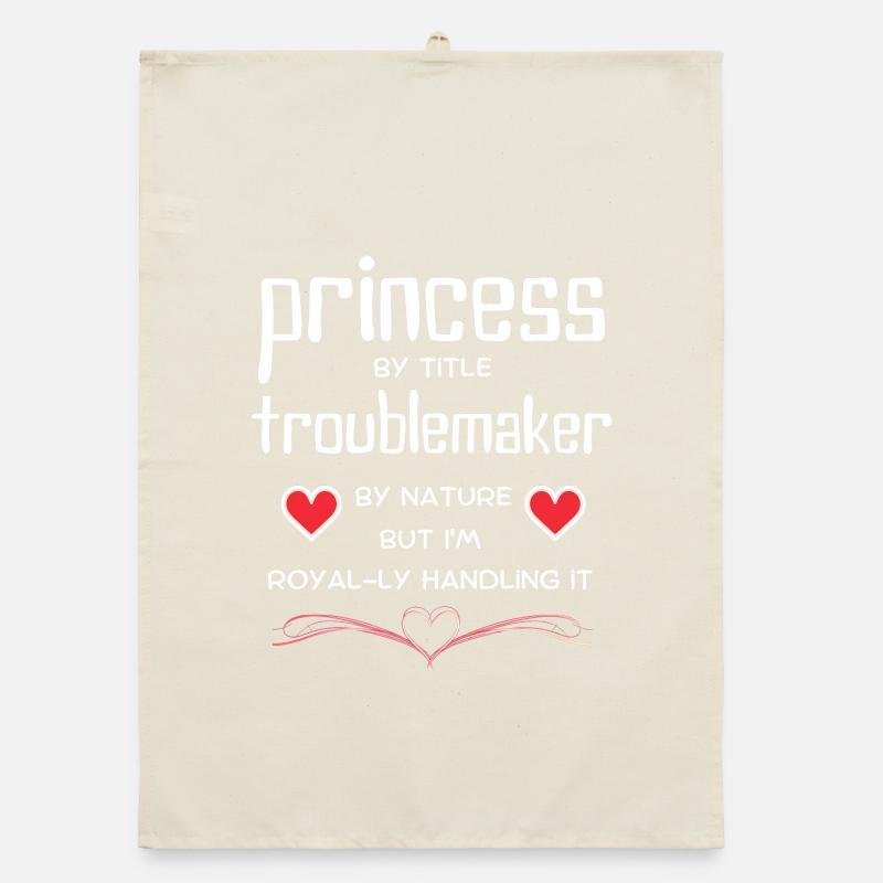 Princess TroubleMaker Tee Organic dish towel