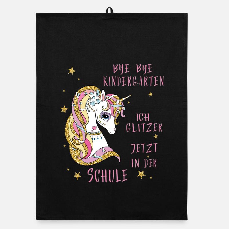 Bye Bye Kindergarten School Organic dish towel