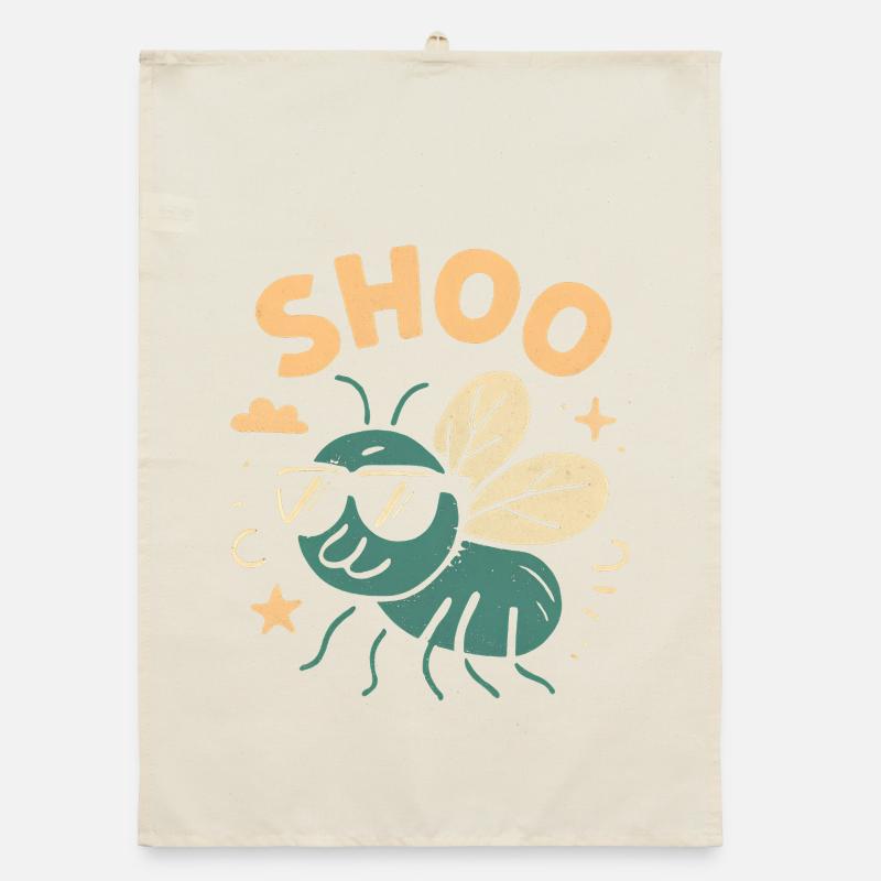 Shoo Fly Funny Hate Flies Shoo Fly Organic dish towel