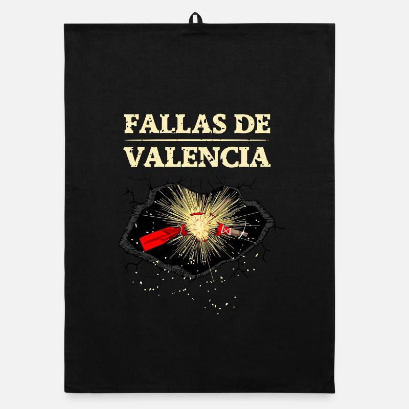 Fallas de Valencia Explosions Organic dish towel