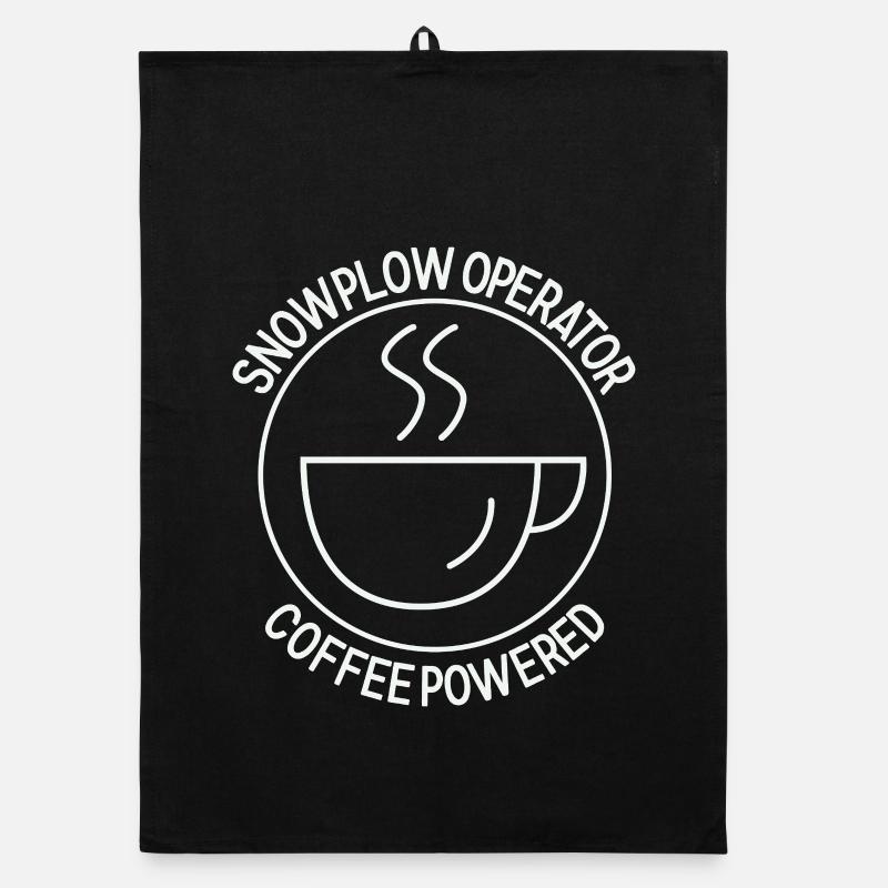 Snowplow Operator Coffee Powered Schneepflugfahrer Organic Geschirrtuch