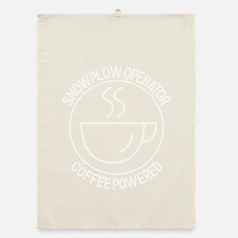 Snowplow Operator Coffee Powered Snow Plow Driver Organic dish towel