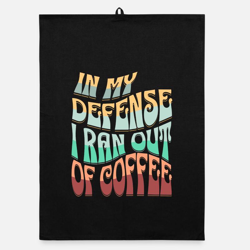 Coffee excuse saying design Organic dish towel