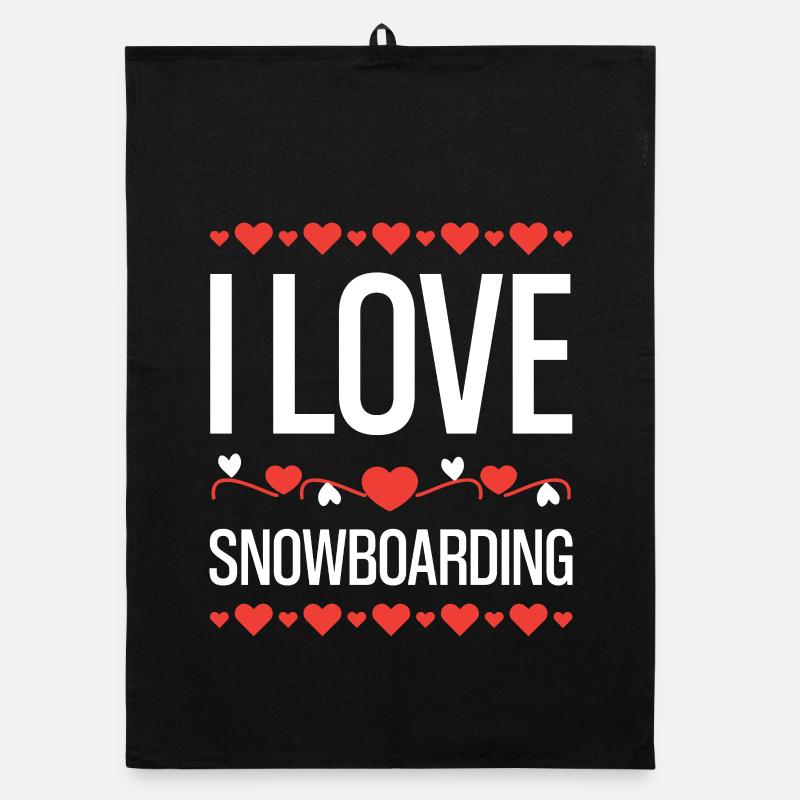J’adore le snowboard Torchon bio