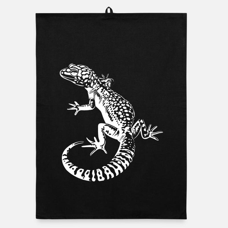 Gecko Leopard Gecko Contrast Organic dish towel